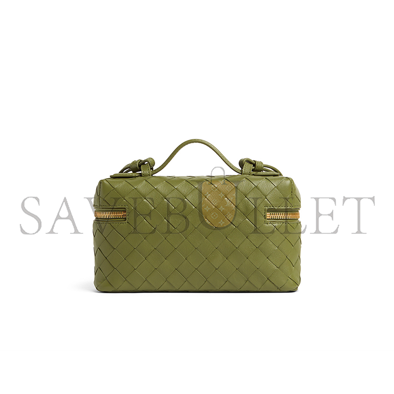 bo*te*ga Ve*ne*ta bang bang intrecciato leather vanity case 789109v3iv12488 (22*12.5*5cm)