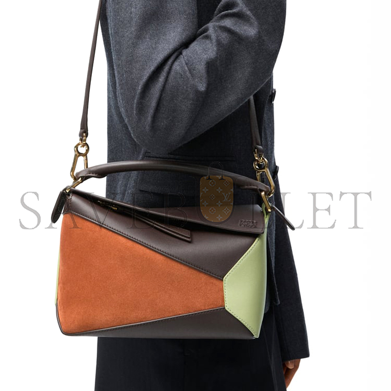 L0ew* small puzzle bag in classic calfskin and suede a510p60x94-4522 (24*16.5*10.5cm)