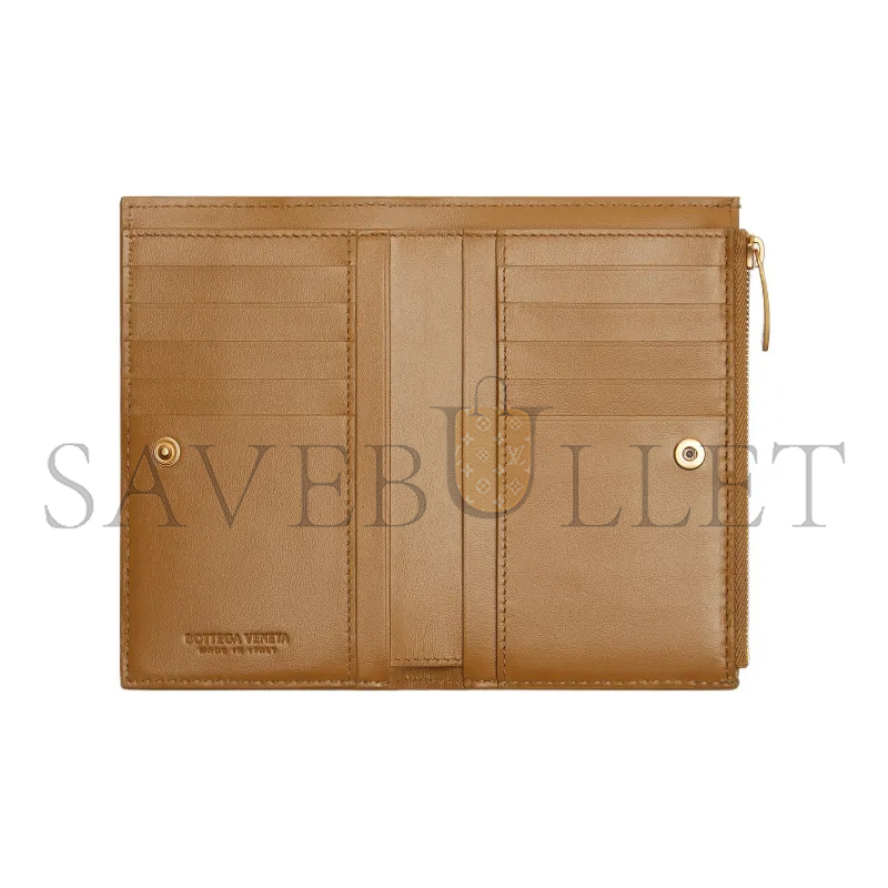 b0tt*ga Ven*ta medium intrecciato bi-fold zip wallet 667468vcpp29830 (14.5*9.3*2cm)