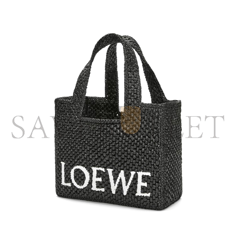 L0ew* small L0ew* font tote in raffia a685b59x01-1100 (24*19.5*11cm)