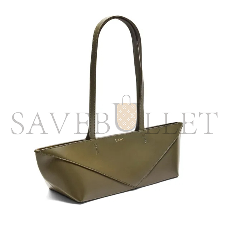 L0ew* cropped puzzle fold in shiny calfskin a779ptex01-3969 (39*12*12cm)