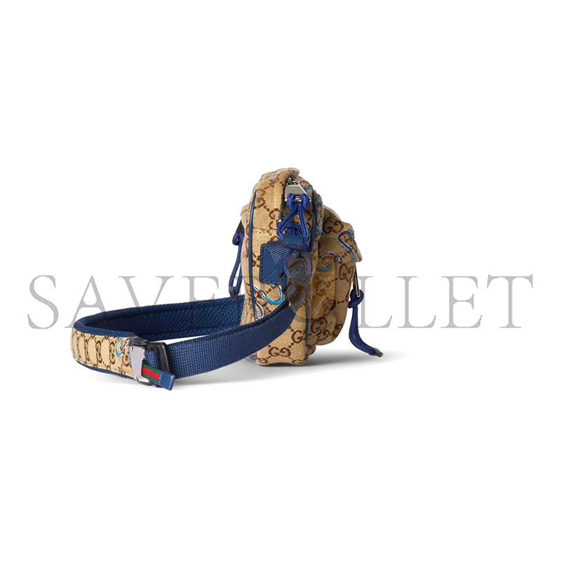 G*u*i small embroidered snake crossbody bag 802096 (34*15*10cm)