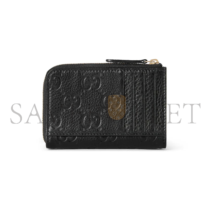 Gvc*1 gg emblem zip card case 815936 (13*8.5*3cm)