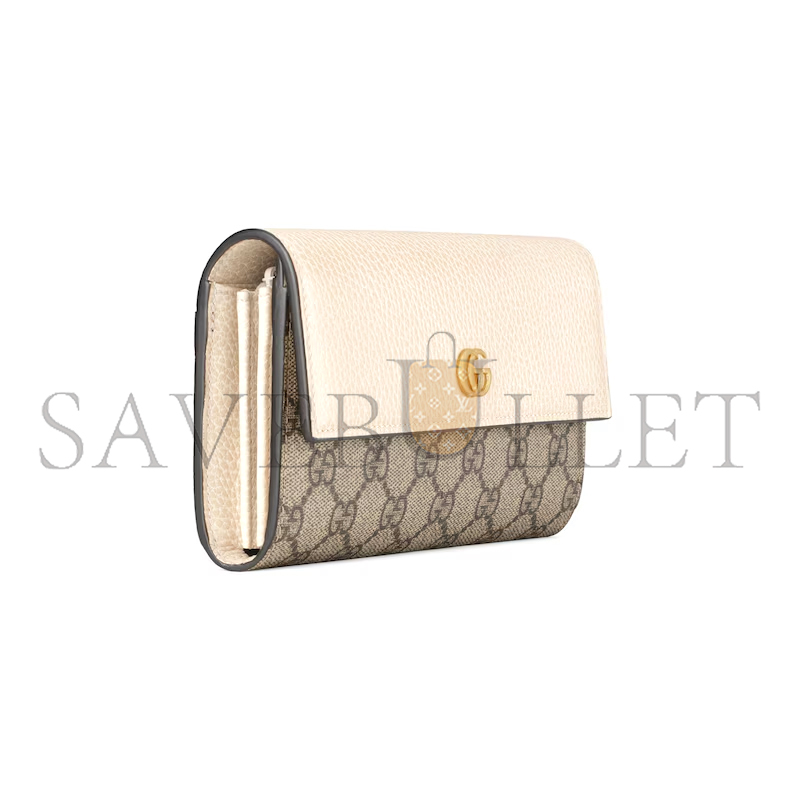 Gvc*1 gg marmont bi-color continental wallet 456116 (10*19*3.5cm)