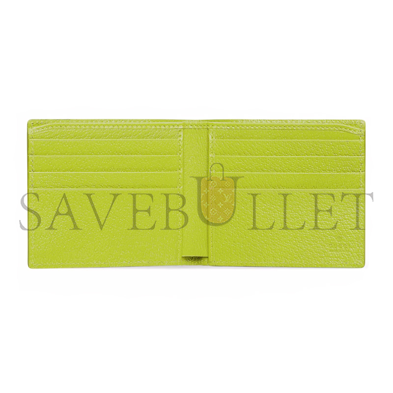 Gvc*1 acid green interior gg bi-fold wallet 768243 (21*9cm)