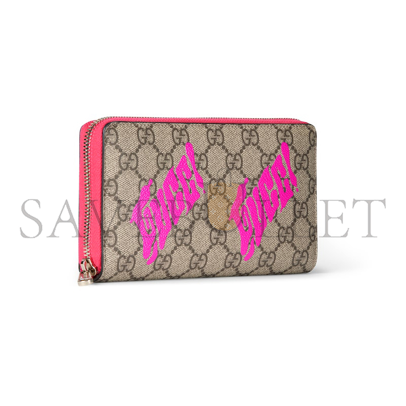 Gvc*1 bi-color zip around wallet with print ‎‎835324 (19*10.5*2.5cm)