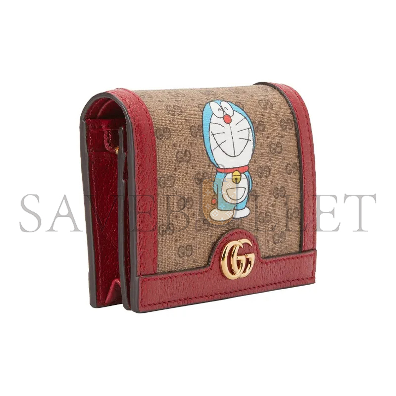 Gvc*1 doraemon collaboration canvas with leather card holder 660509 (11*8.5*3cm)