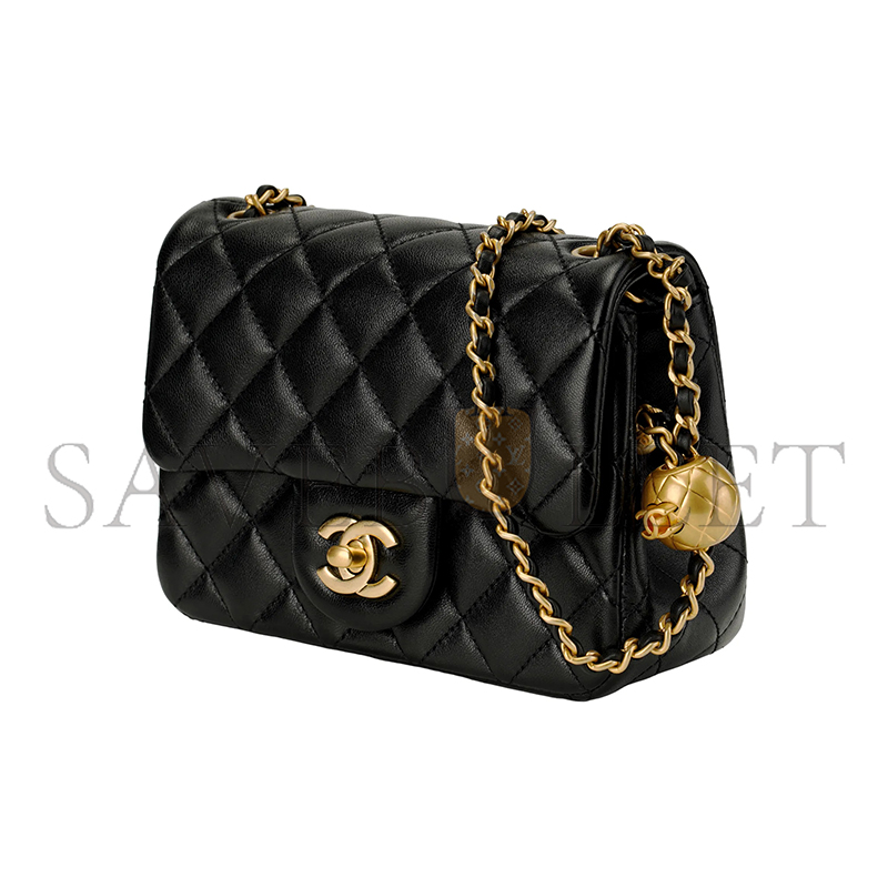 Ch*el master little gold ball square flap bag as1786 (17*13.5*8cm)