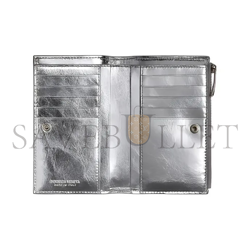 b0tt*ga Ven*ta medium intrecciato bi-fold zip wallet 667468v1gf18101 (14.5*9.3*2cm)