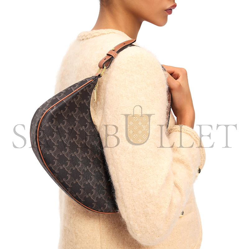 Ce**e ava bag in triomphe canvas and calfskin 193952bzj.04lu (23*14*7cm)