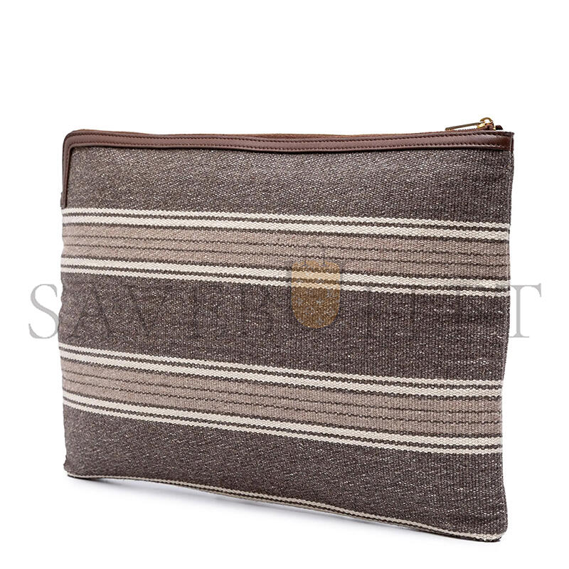 Ce1i*e large clutch in triomphe stripes and calfskin 10b802bq5.38nu (34*23.5cm)