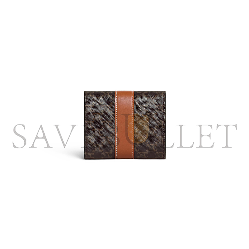Ce1i*e small trifold wallet in triomphe canvas 0d572bz9.04lu (10*9*2.5cm)