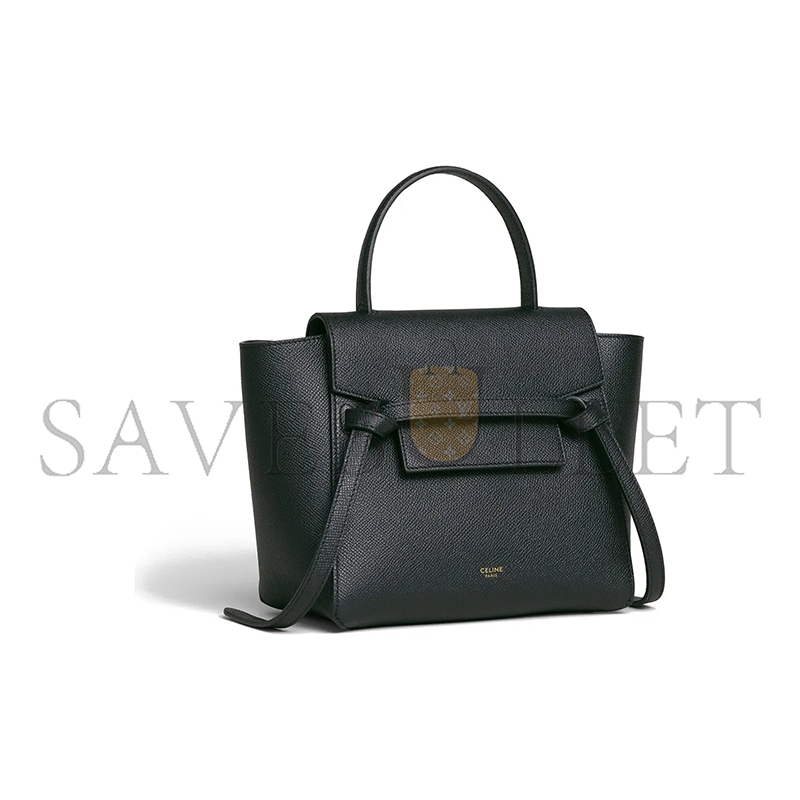 Ce**e pico belt tote in grained cowhide leather 189003zva.38no (21*16*8cm)