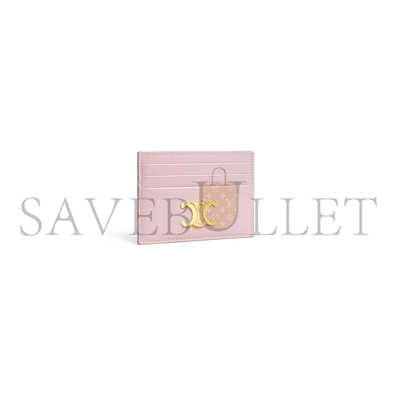 Ce1i*e card holder triomphe in shiny calfskin 10l833dpv.25bd (11*8*0.3cm)