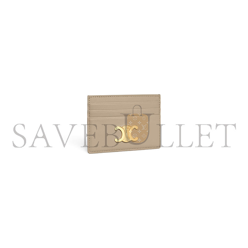 Ce1i*e card holder triomphe in shiny calfskin 10l833dpv.18gt (11*8*0.3cm)