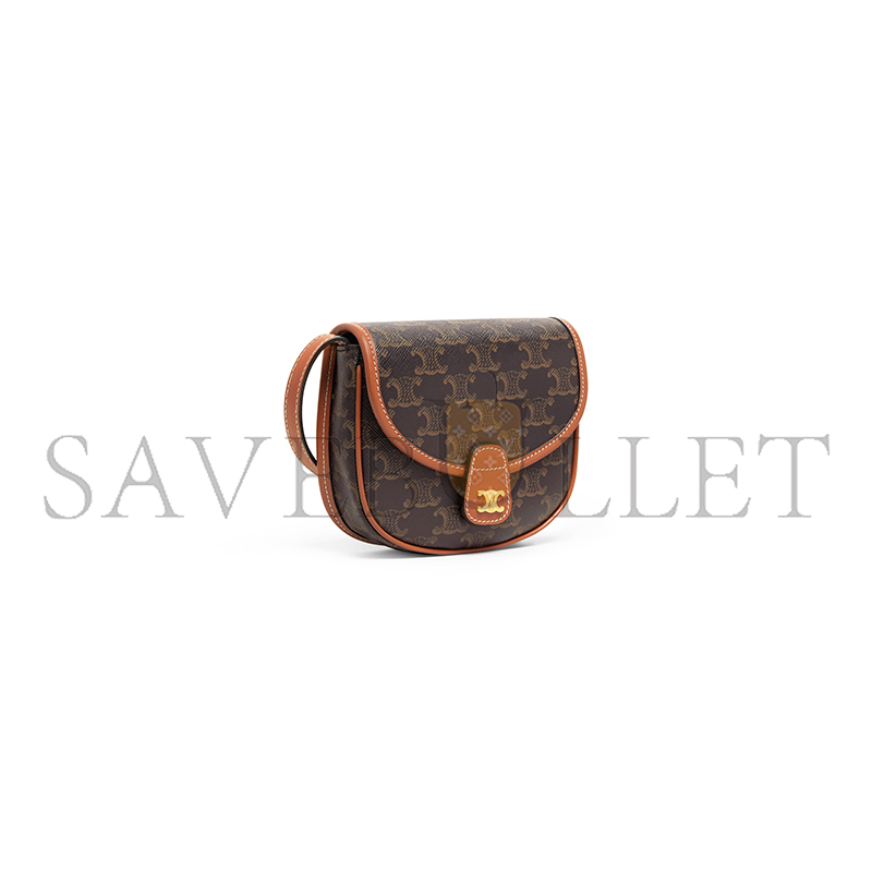 Ce**e mini besace in triomphe canvas and calfskin 196702bzj.04lu (15*11*4cm)