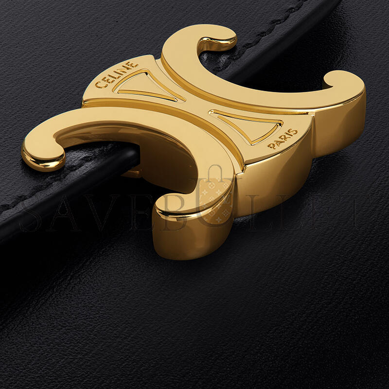 Ce1i*e small flap wallet triomphe in shiny calfskin 10d783dpv.38no (10.5*8.5*4cm)