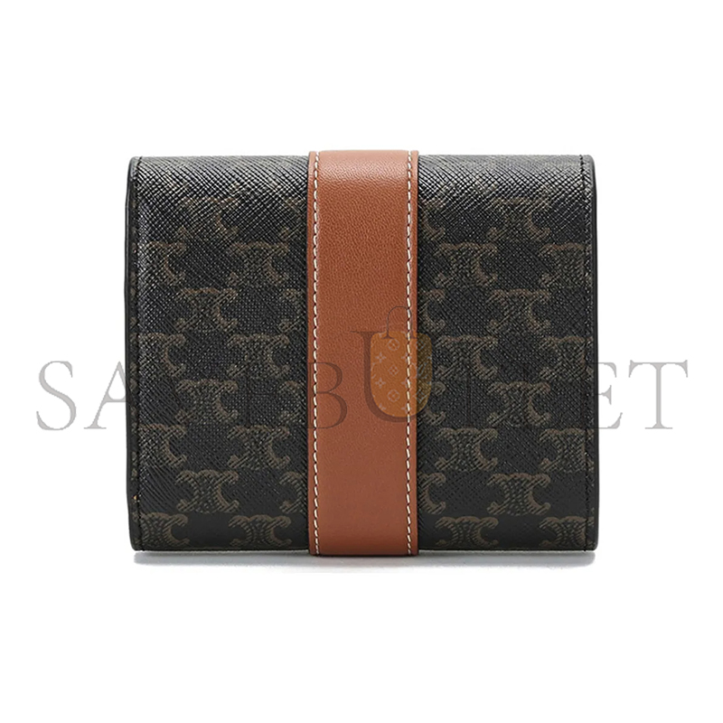 Ce1i*e trifold wallet triomphe in triomphe canvas 10d572bz9.04lu (10*9*2.5cm)