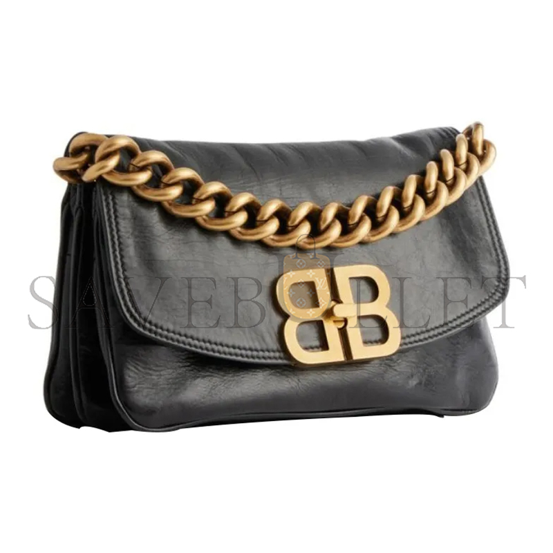 Ba1en*iaga small bb soft in black 7485982aaiz1000 (24*14cm)