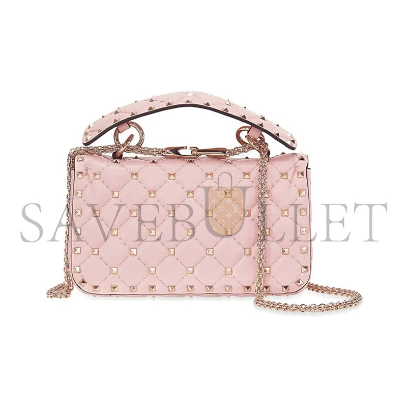 Va1e*ntin0 small nappa rockstud spike bag b0123nap-w34 (20*11.5*5cm)