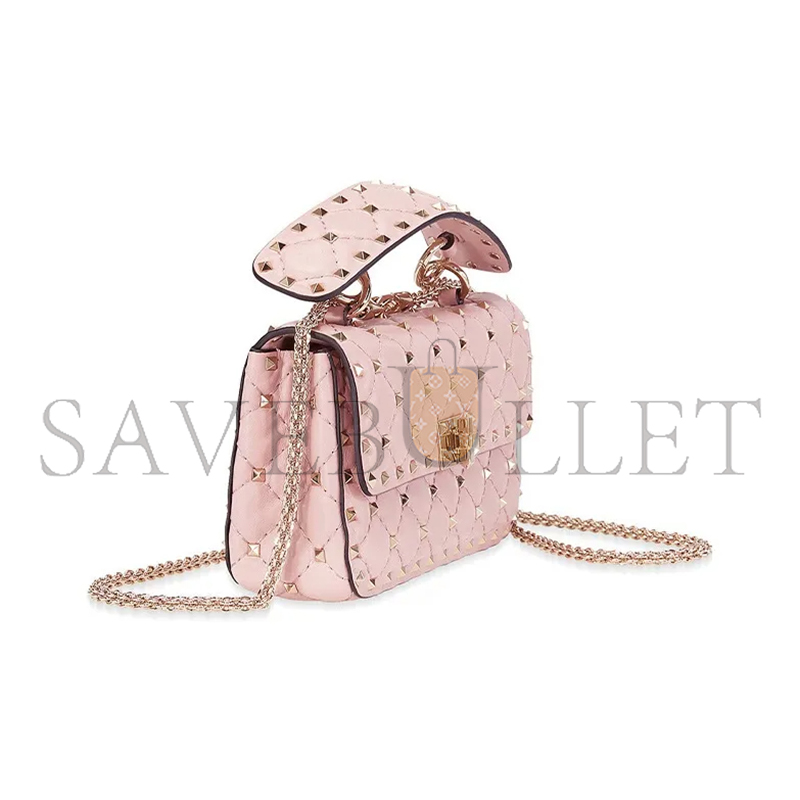 Va1e*ntin0 small nappa rockstud spike bag b0123nap-w34 (20*11.5*5cm)