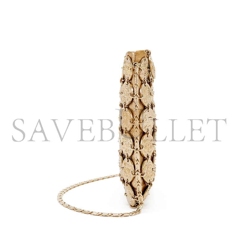 CHANE MASTER GOLD ARTEMIS METAL COIN EVENING BAG 219456 (17.5*17*1cm)