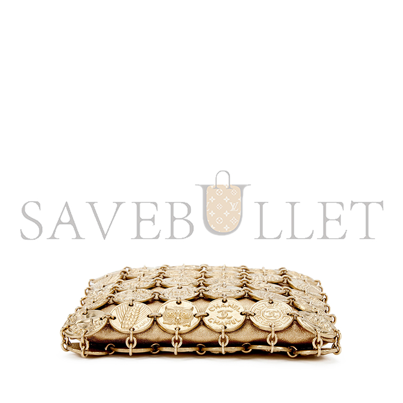 CHANE MASTER GOLD ARTEMIS METAL COIN EVENING BAG 219456 (17.5*17*1cm)