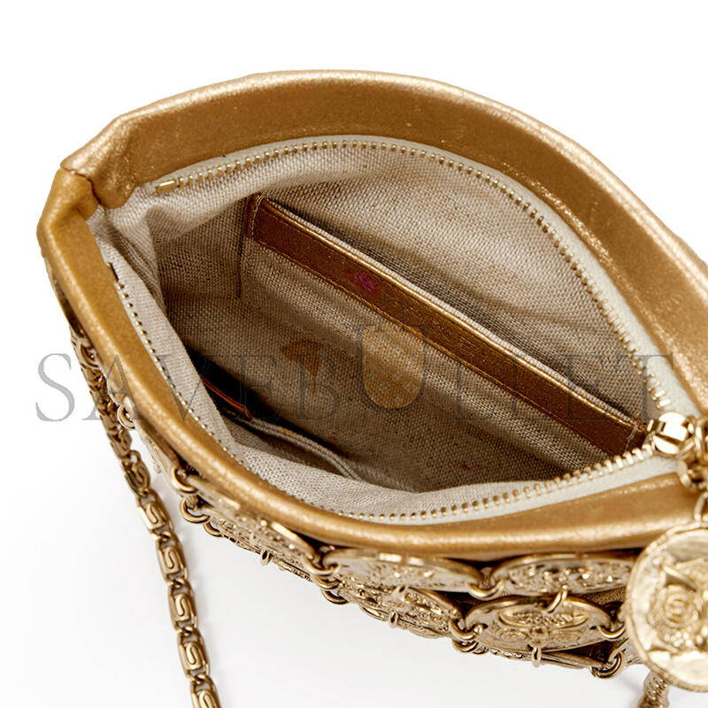CHANE MASTER GOLD ARTEMIS METAL COIN EVENING BAG 219456 (17.5*17*1cm)