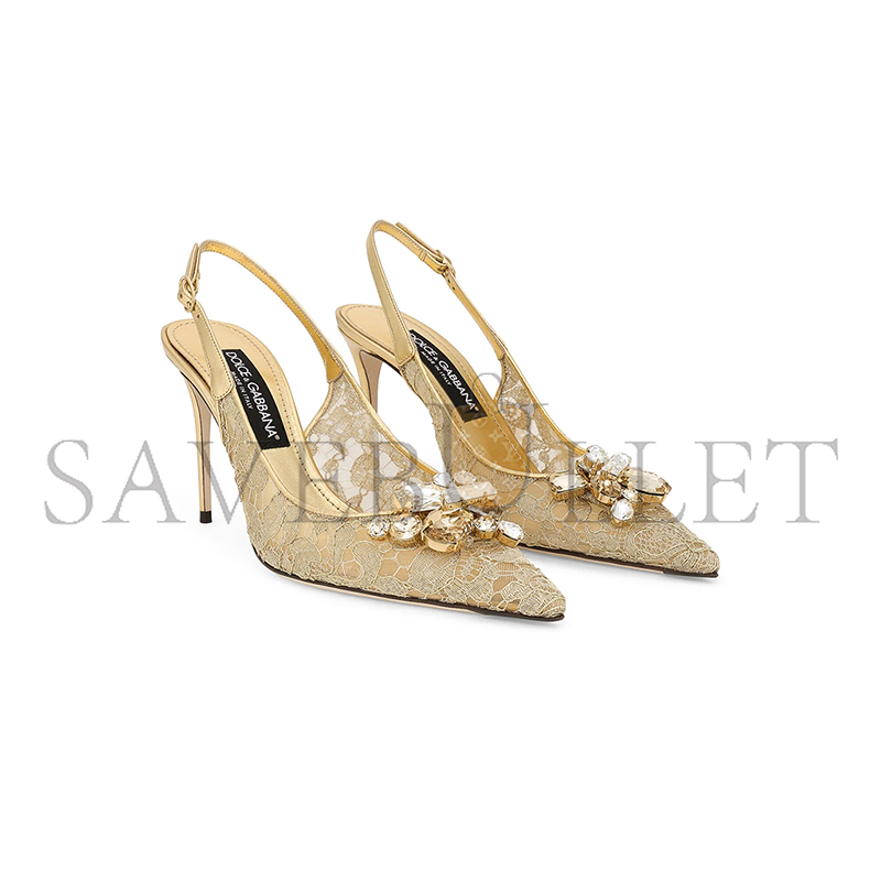 d01ce & Gab*a*a rainbow lace slingbacks in lurex lace cg0712aq54480997