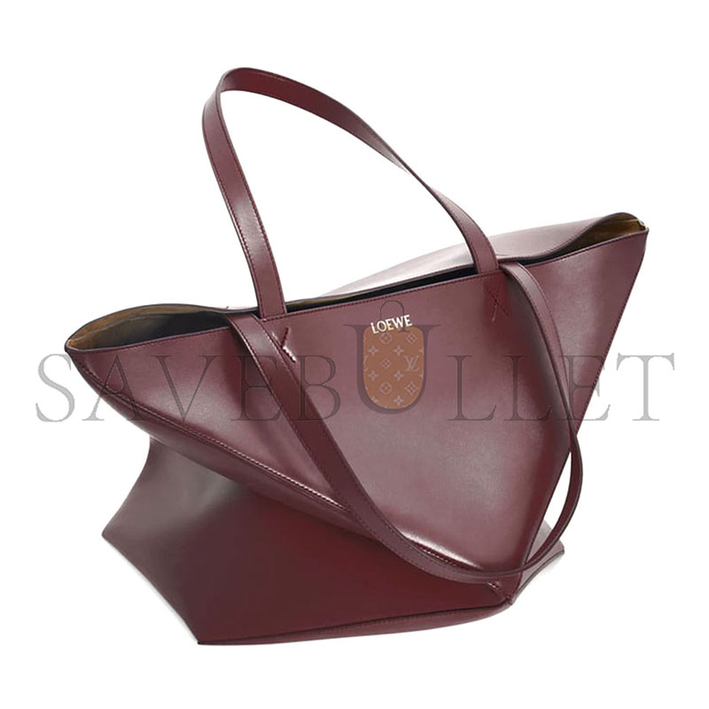L0ew* xl puzzle fold tote in shiny calfskin b933q18x01 (42*41*18cm)