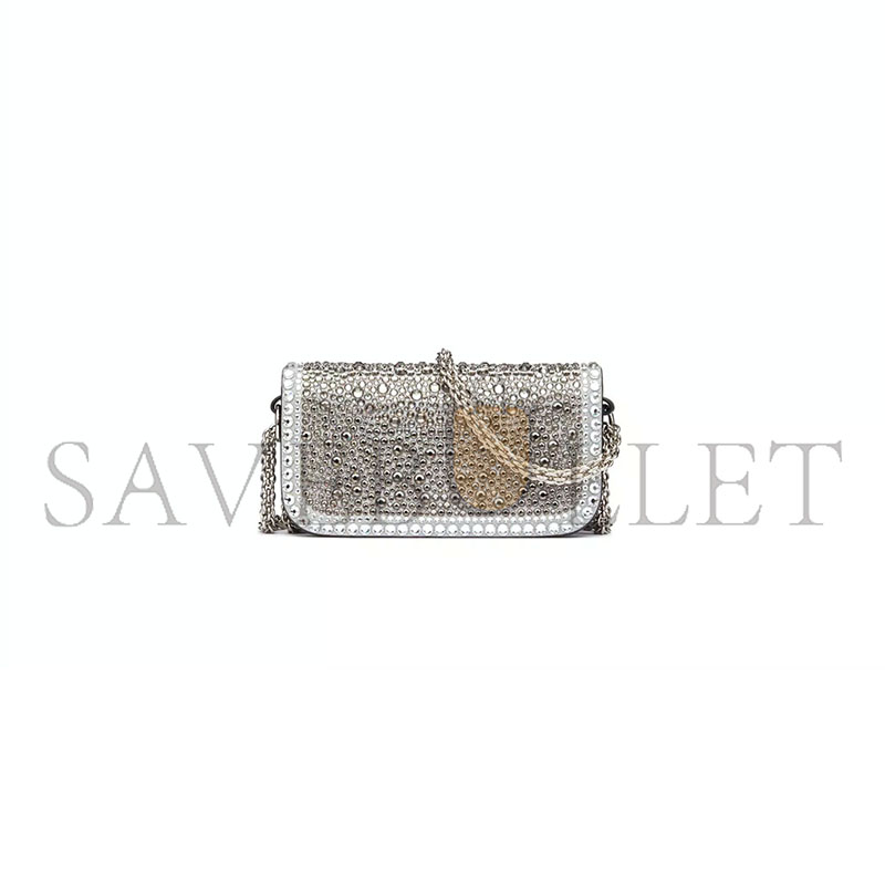 Va1e*ntin0 small Va1e*ntin0 garavani locÒ shoulder bag with rhinestones 3w0b0k53jfn_zqg (20*11*5cm)