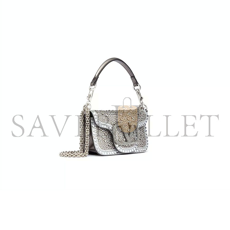 Va1e*ntin0 small Va1e*ntin0 garavani locÒ shoulder bag with rhinestones 3w0b0k53jfn_zqg (20*11*5cm)