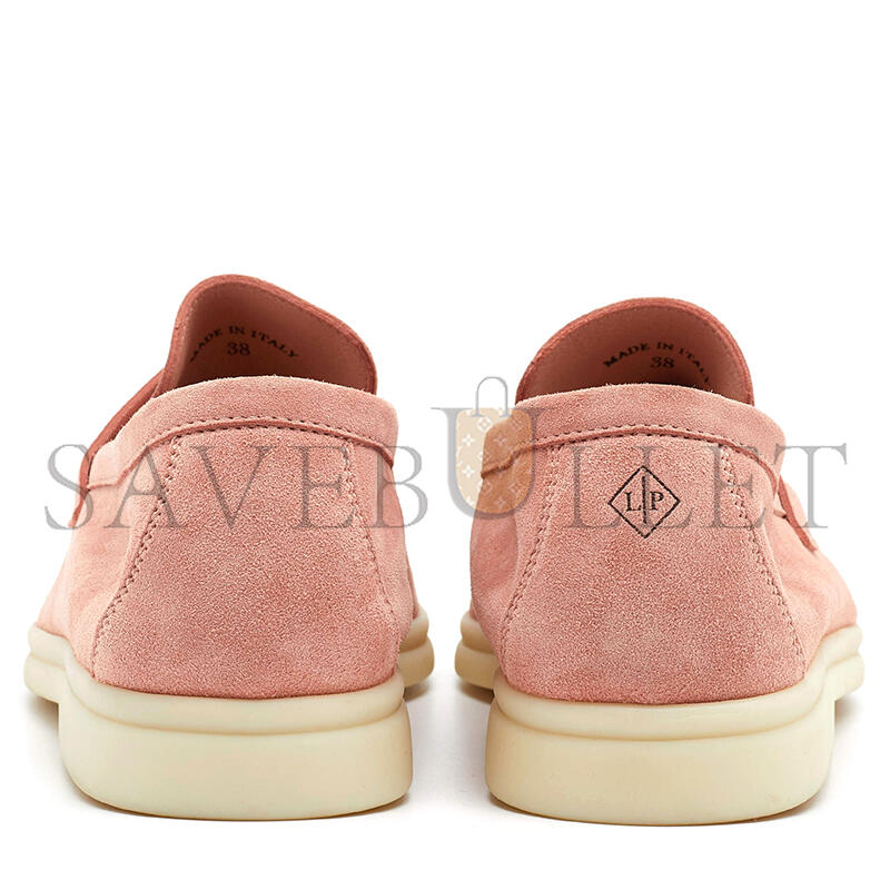 L0r0 P1ana pink suede summer charms walk slip on loafers fae5444303j