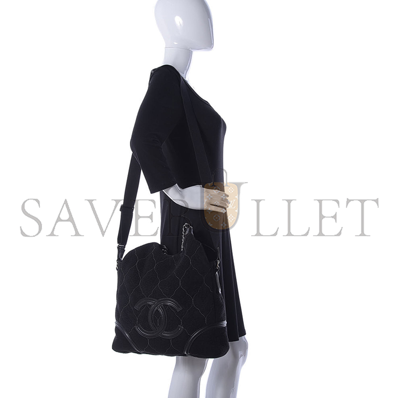 Ch**el master suede quilted rodeo drive hobo black 744000 (36*33*10cm)