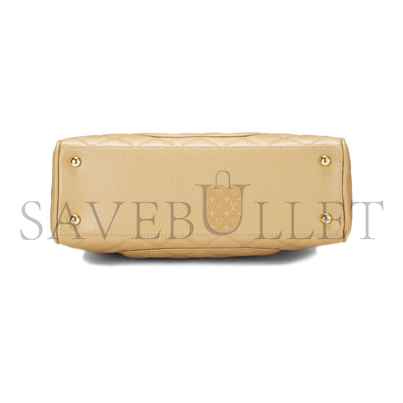 Ch**el beige quilted caviar bowler small 71302 (25*15*7cm)