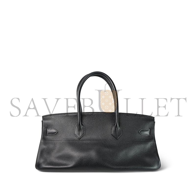 H**me5 master shoulder birkin 42 jpg noir clemence gold plated 436528 (42*20*18cm)