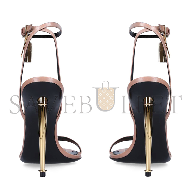 t0m F0rd nude leather padlock sandals w2748 04