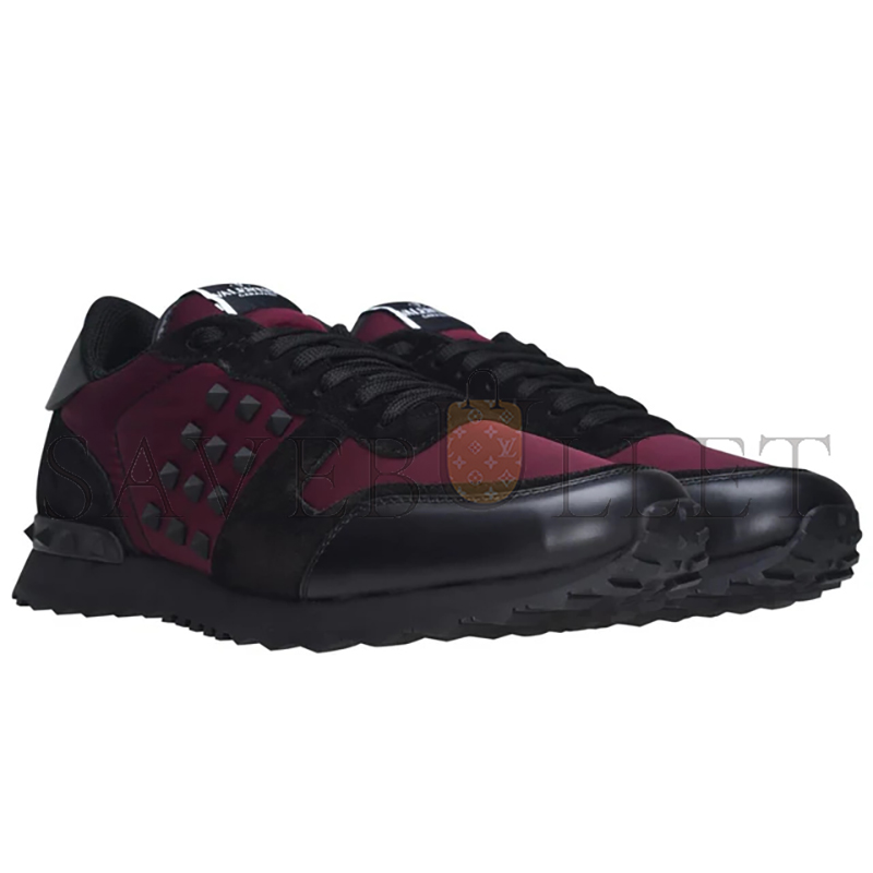 Va1e*ntin0 nylon rockstud sneakers 1y2s0748vbu24d
