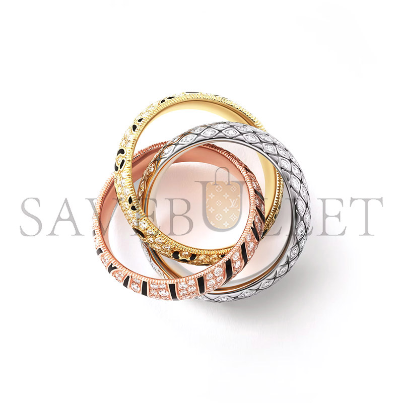 Ca*t1er trinity ring lacquer paved n4814200