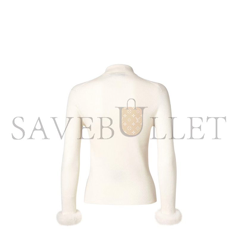 F**di cardigan white wool fze558aw4af0hwa
