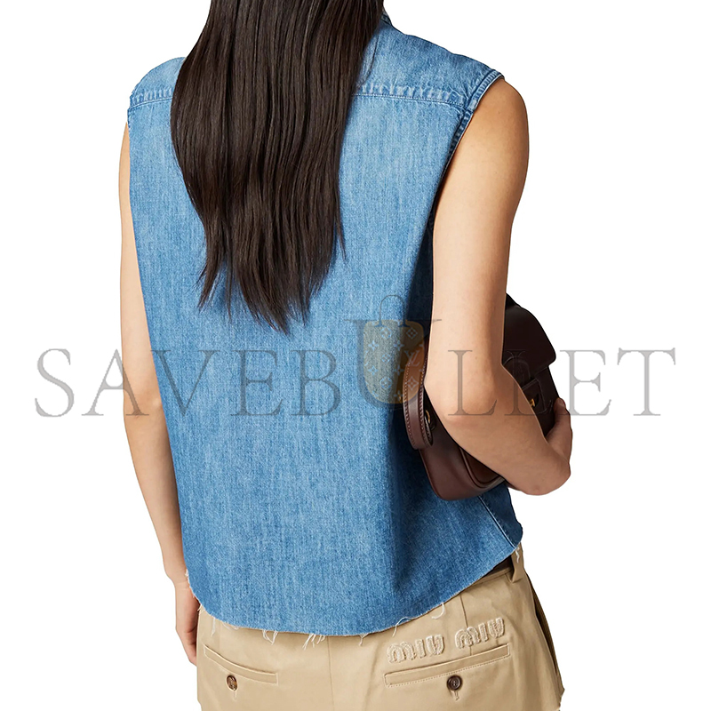 M1v M1v sleeveless chambray shirt gwc124
