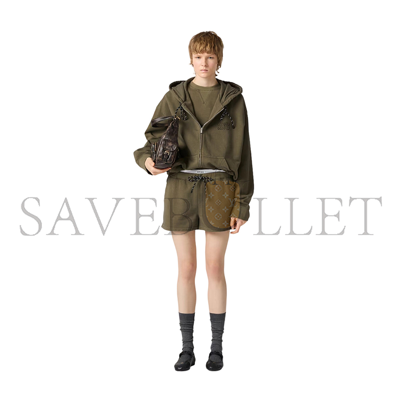 M1v M1v garment-dyed hoodie jacket mjla45