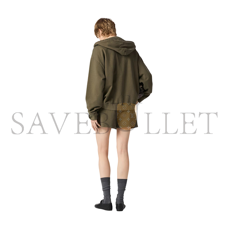 M1v M1v garment-dyed hoodie jacket mjla45