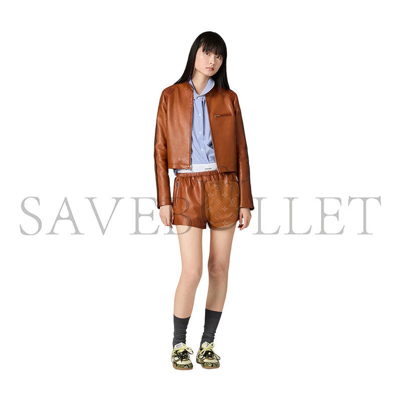 M1v M1v nappa leather shorts mpp410