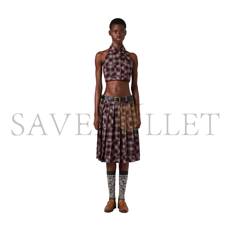M1v M1v tartan patchwork top mt2170