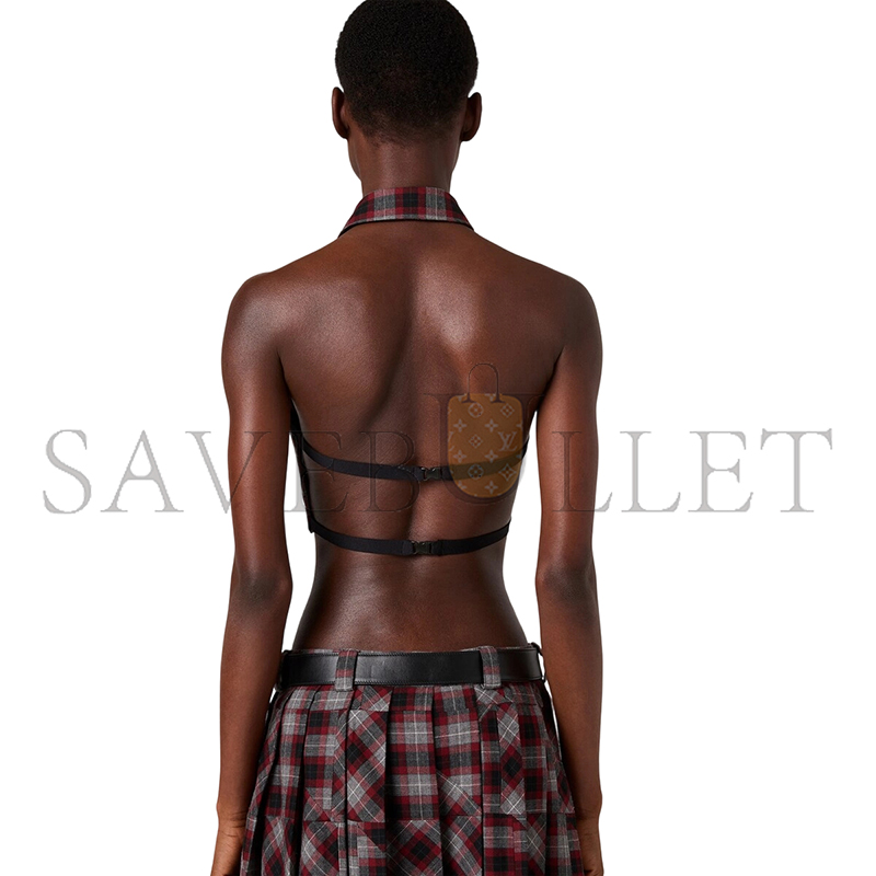 M1v M1v tartan patchwork top mt2170