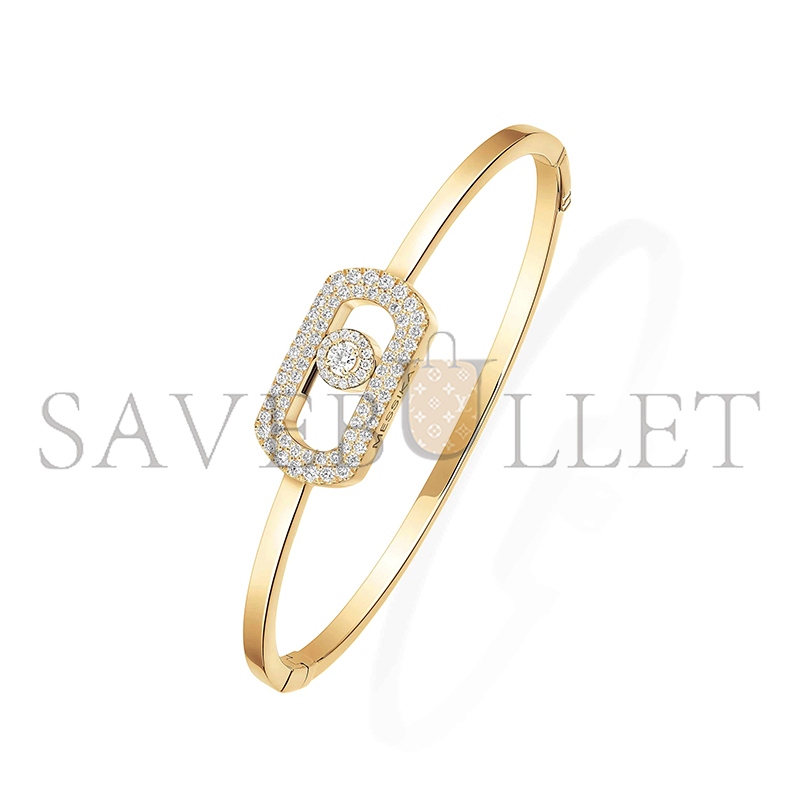 Mes1kaa so move pavÉ bangle yellow gold d1am0nd bracelet 13428-yg