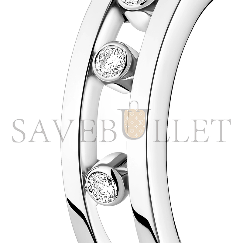 Mes1kaa move hoop earrings white gold d1am0nd earrings 04407-wg