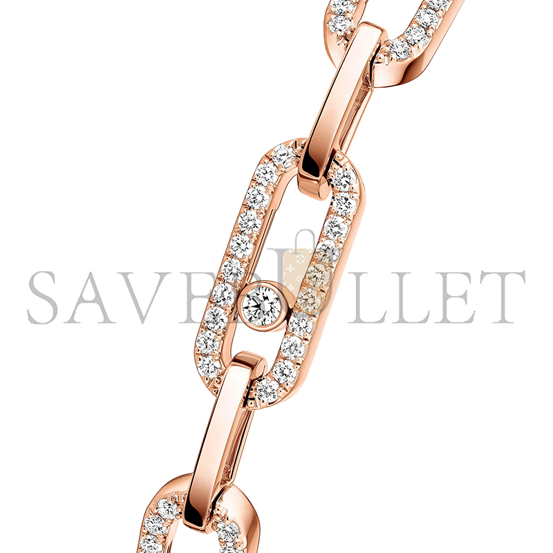 Mes1kaa move link bracelet pink gold d1am0nd bracelet 12187-pg
