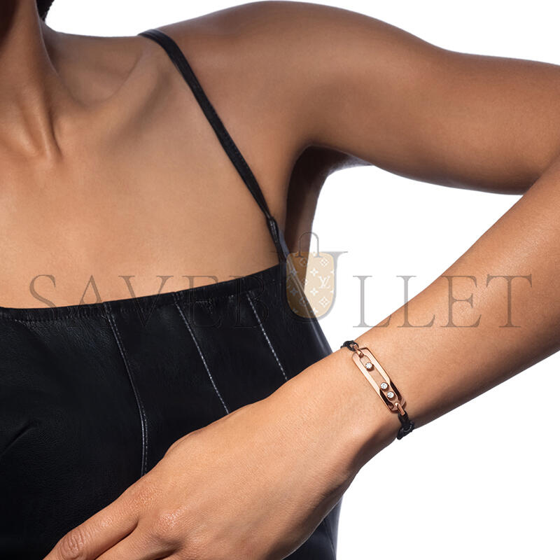 Mes1kaa move cord bracelet large pink gold d1am0nd bracelet 05311-pg